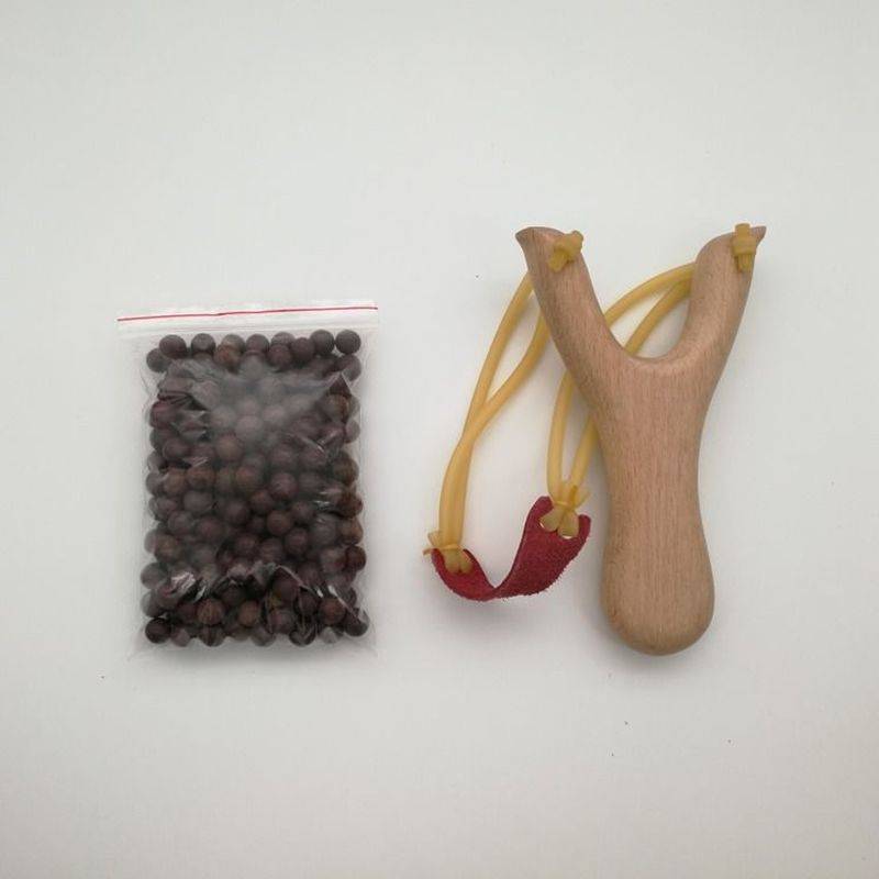 stainless steel (tangles) slingshot + 200 mudballs